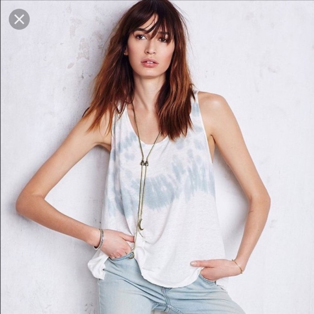 Free People Cruz linen blend tank